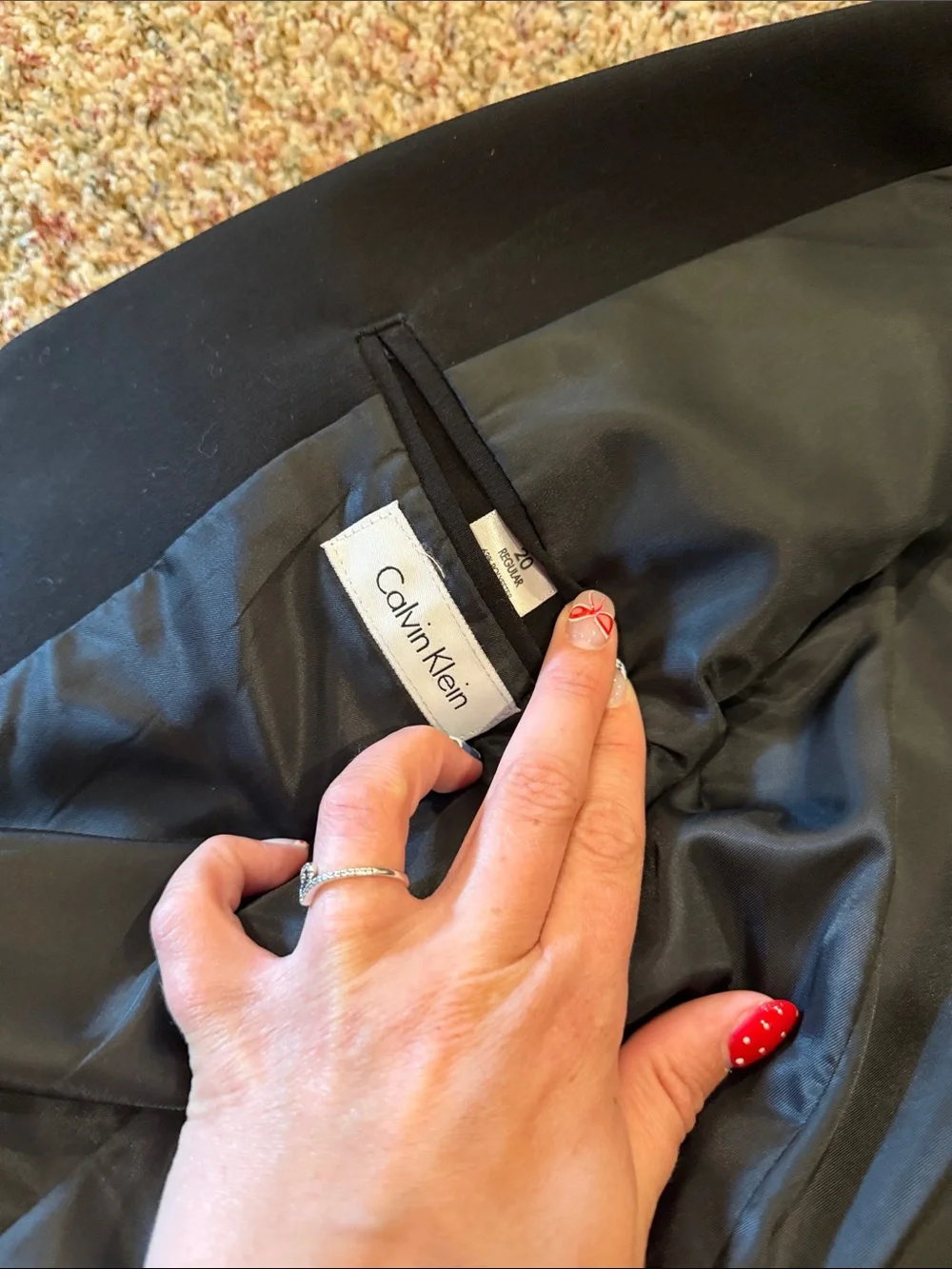 Calvin Klein Black Two-Button Sport Coat